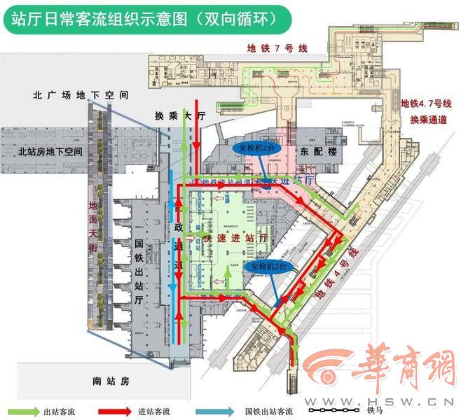 地铁西安站换乘国铁有三种方式 你知道吗?(图3) \