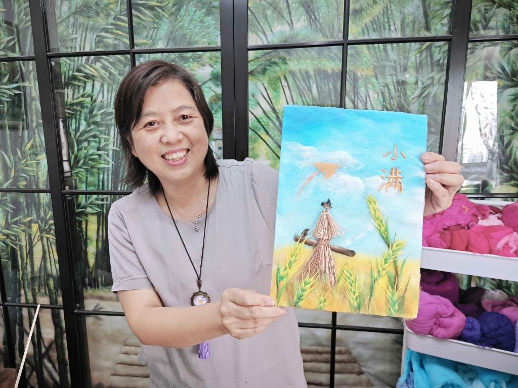 非遗传承人用24幅作品棉絮画作品 讲述“二十四节气”里的中国之美(图1)